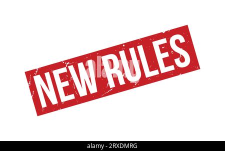 Red New Rules Rubber Stamp Seal Vector Stock Vector