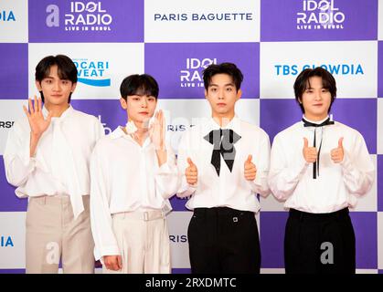 Lucy, September 23, 2023 : K-pop band Lucy attends the red carpet event of 'IDOL RADIO LIVE in SEOUL' hosted by MBC 'Idol Radio' at the Seoul World Cup Stadium in Seoul, South Korea. Credit: Lee Jae-Won/AFLO/Alamy Live News Stock Photo