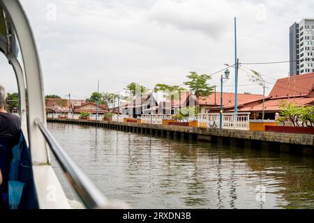 The Malacca River is a river in Malaysia which flows through the middle of the state of Malacca. Stock Photo