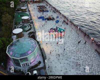 The newly opened Central and Western waterfront promenade, Hong Kong, China. Stock Photo