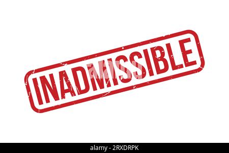 Red Inadmissible Rubber Stamp Seal Vector Stock Vector Image & Art - Alamy