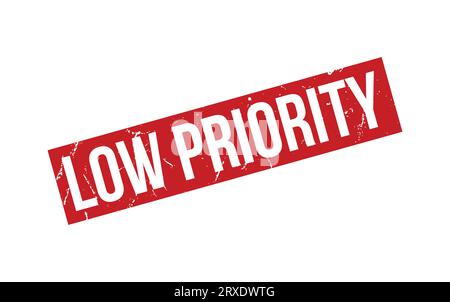 Red Low Priority Rubber Stamp Seal Vector Stock Vector