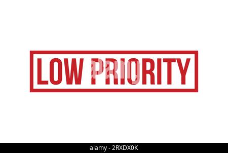 Low Priority Rubber Stamp Seal Vector Stock Vector