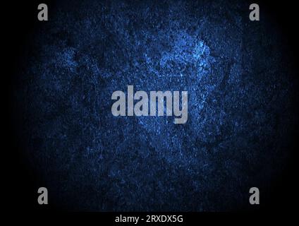 Dark blue grunge textural concrete wall background. Vector design Stock Vector