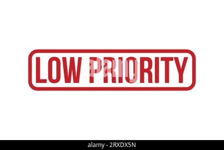 Low Priority Rubber Stamp Seal Vector Stock Vector