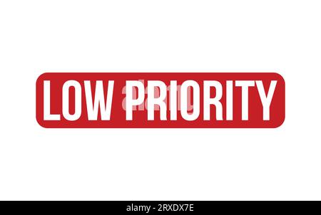 Red Low Priority Rubber Stamp Seal Vector Stock Vector