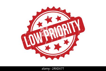 Low Priority rubber grunge stamp seal vector Stock Vector