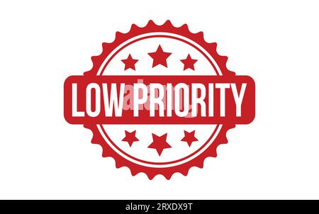 Low Priority rubber grunge stamp seal vector Stock Vector