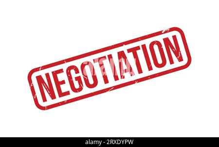 Red Negotiation Rubber Stamp Seal Vector Stock Vector