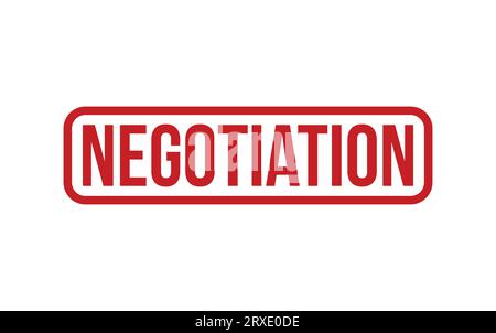 Red Negotiation Rubber Stamp Seal Vector Stock Vector