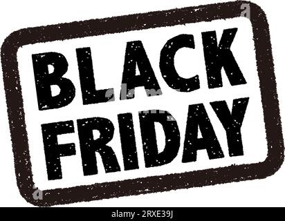 Black Friday Vector Rubber Stamp Sign Isolated On A White Background. Stock Vector