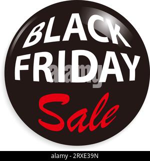 Black Friday Vector Pin Badge Sign Isolated On A White Background. Stock Vector
