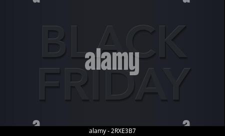 Black Friday Vector 3D Logo On A Dark Background. Stock Vector