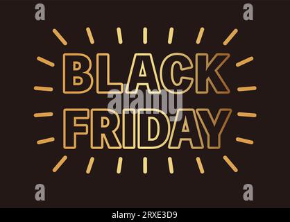 Black Friday Jig-Saw Puzzle Title. Vector Illustration Isolated On A White Background. Stock Vector