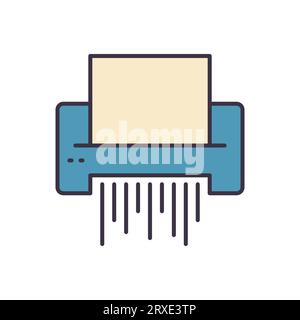Paper Shredder related vector icon. Isolated on white background. Vector illustration Stock Vector