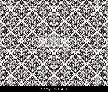 Horizontally And Vertically Repeatable Vector Seamless Damask Vintage Pattern. Stock Vector