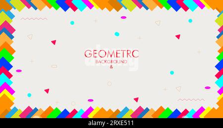 Creative Abstract background with abstract graphic for presentation background design. Presentation design with Colorful Absteact Geometric background Stock Vector