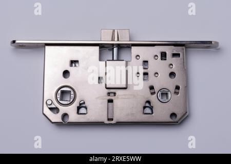 Door lock mechanism on white. Stock Photo