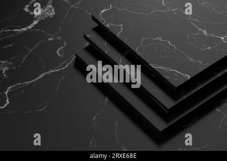 Simple black and white marble background with light streaming in. Stock Photo