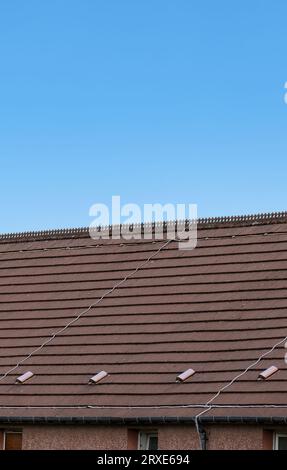 Air vents on house roof to prevent dampness Stock Photo