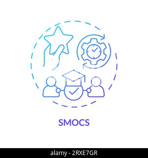 2D gradient thin linear icon SMOCs concept Stock Vector