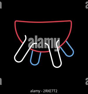 Cow udder vector on black background icon. Dairy product sign. Graph symbol for cooking web site and apps design, logo, app, UI Stock Vector