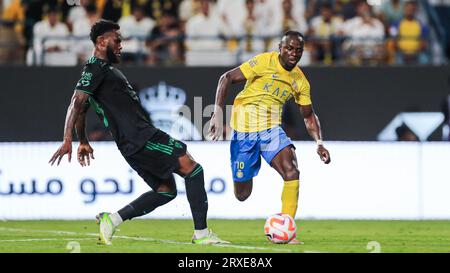 Sadio Mane #10 of Al-Nassr SFC in action during their Match Day 7 of the SAFF Roshn Saudi Pro League 2023-24 against Al-Ahli Saudi FC at the King Fahd International Stadium on September 14, 2023 in Riyadh, Saudi Arabia. Photo by Stringer / Power Sport Images Stock Photo