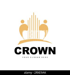 Crown Logo, King And Queen Icon Design, Vector Elegant, Simple, Template Illustration Stock Vector