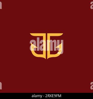 JG Logo Design. Letter JG Icon Stock Vector