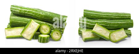 Snake Gourd isolated on white background Stock Photo