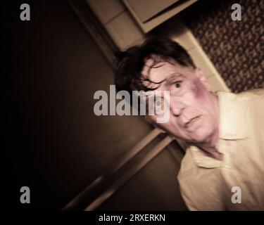 A man with a surprised look on his face. Stock Photo
