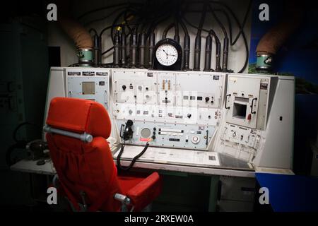 The underground Oscar Zero Launch Control Center at the Ronald Reagan Minuteman Missile Site. Stock Photo