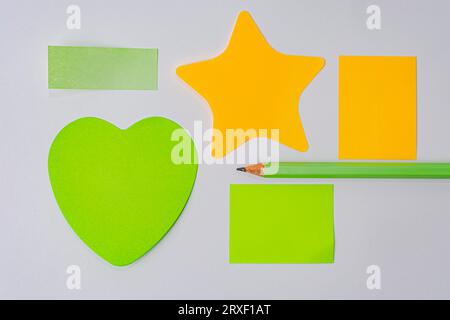 Sticker paper note on isolated white background . High quality photo Stock Photo
