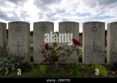 St Eval St Uval Cornwall RAF War Memorial Graves Stock Photo