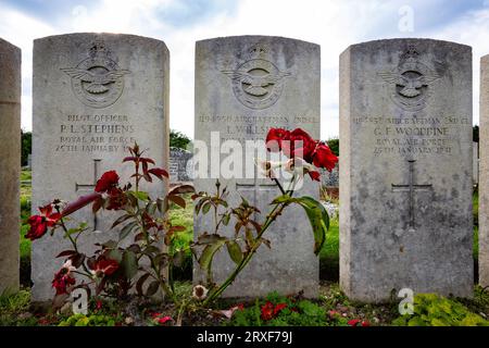 St Eval St Uval Cornwall RAF War Memorial Graves Stock Photo