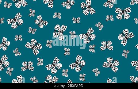 4k seamless butterfly loop animation background,motion graphics loop animation Stock Vector