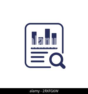 audit icon, auditing financial statement Stock Vector