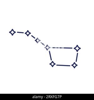 big dipper constellation line icon Stock Vector