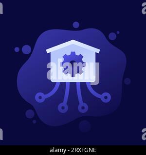 warehouse or logistics optimization icon, vector Stock Vector