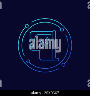 printer cartridge icon, linear design Stock Vector