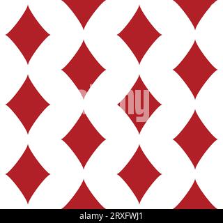 Diamonds playing card suit symbol - seamless repeatable pattern texture Stock Vector