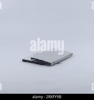 Two broken laptop hard drives isolated on a white background Stock Photo