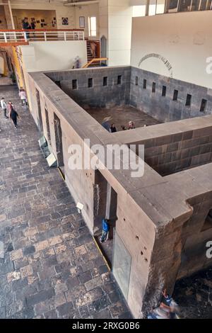 CUSCO, PERU. June 2023: interior the Coricancha, Incan Temple to the Sun. Santo Domingo Convent on the ruins Stock Photo