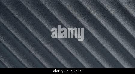 Black wavy plastic pattern background close up view Stock Photo