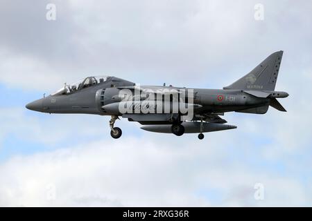 McDonnell Douglas AV8B Harrier two seat fighter/ trainer of the Italian Navy Stock Photo