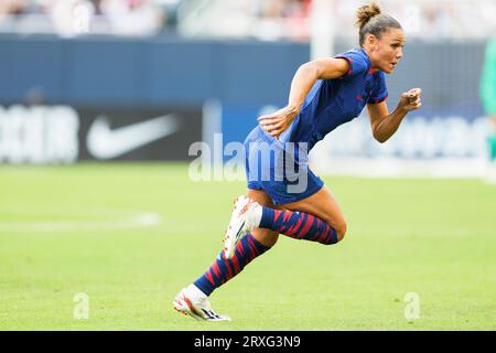 September 24, 2023: United States forward Trinity Rodman (25) during International Friendly Women's Soccer match action between the U.S. National Team and South Africa at Soldier Field in Chicago, Illinois. U.S. National Team defeated South Africa 2-0. John Mersits/CSM. Stock Photo