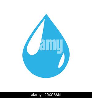 A drop of water on a white background with copy space Stock Vector