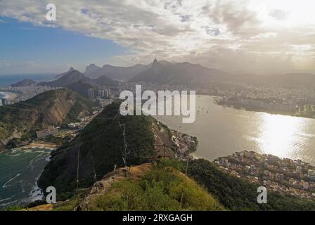 View from Sugar Loaf on Rio de Janairo, Pao Azucar, Brazil, View from Sugar Loaf on Rio de Janeiro, Brazil Stock Photo