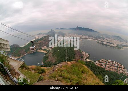 View from Sugar Loaf on Rio de Janairo, Pao Azucar, Brazil, View from Sugar Loaf on Rio de Janeiro, Brazil Stock Photo