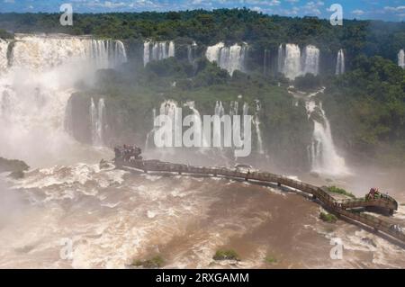 Iguacu Falls, Iguazu Falls, Iguacu Falls, View from Brazilian side, Misiones Province, Argentina Stock Photo